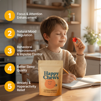 Saffron Gummies for Calmer, More Focused Kids